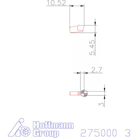 Garant Beszúró lapka egyenes 3 mm