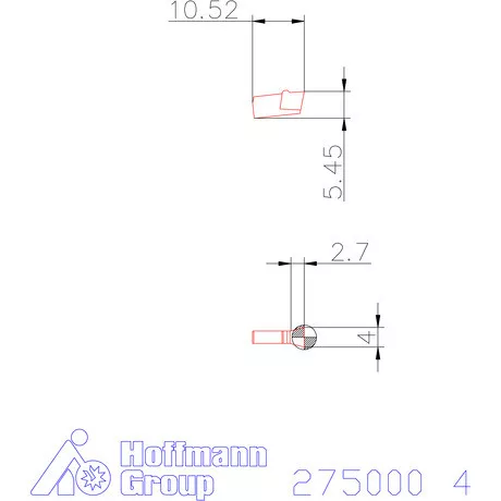 Garant Beszúró lapka egyenes 4 mm