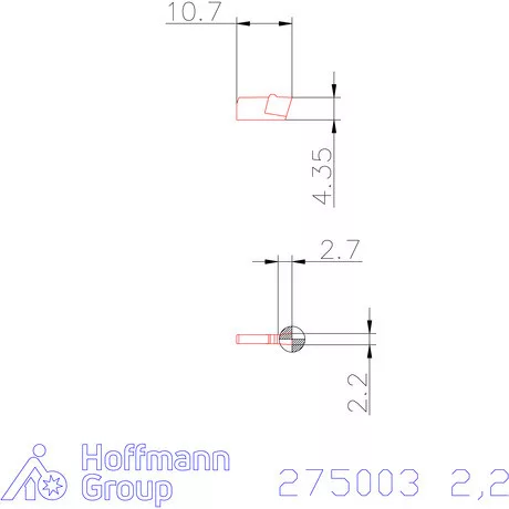 Garant Beszúró lapka Egyenes élek 2,2 mm