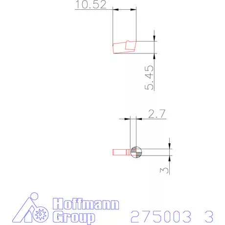 Garant Beszúró lapka Egyenes élek 3 mm