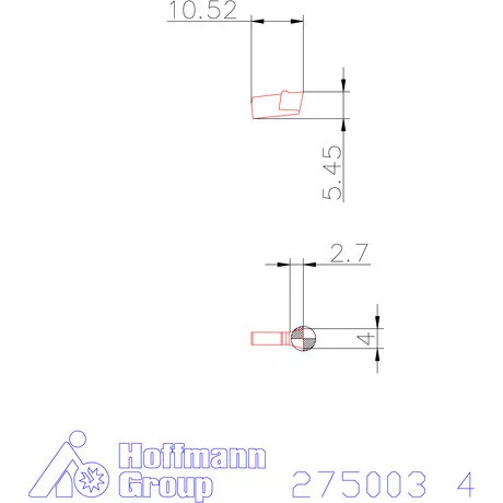 Garant Beszúró lapka Egyenes élek 4 mm