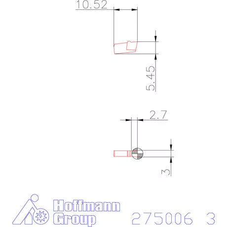 Garant Beszúró lapka Egyenes élek 3 mm