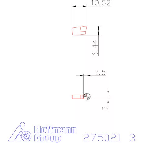 Garant Beszúró lapka egyenes 3 mm