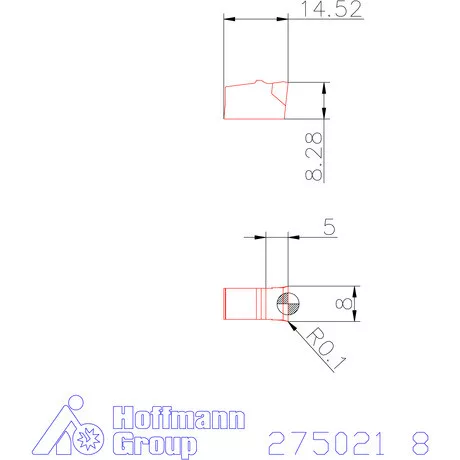 Garant Beszúró lapka egyenes 8 mm