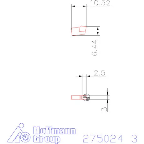 Garant Beszúró lapka egyenes 3 mm