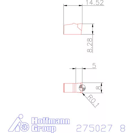 Garant Beszúró lapka egyenes 8 mm
