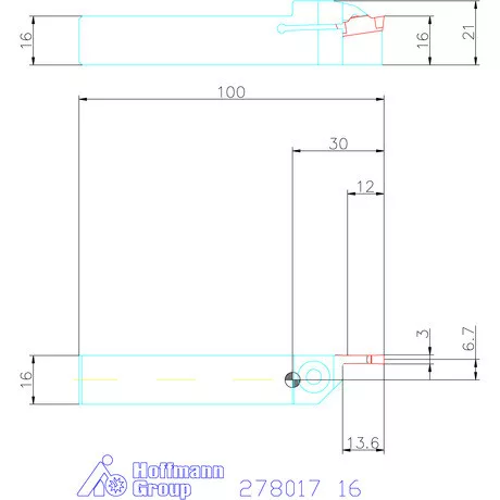 Holex Beszúró esztergakés 16 mm
