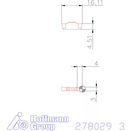 Holex Le- / beszúró esztergalapka egyenes 3 mm