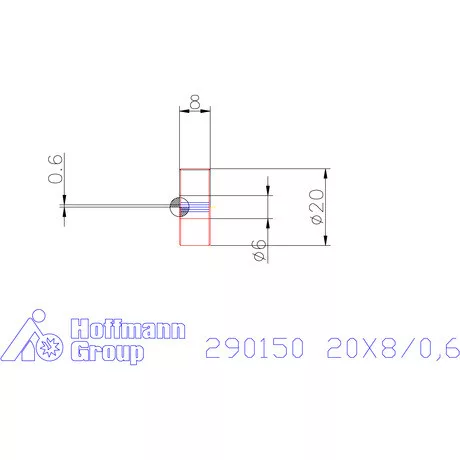 Zeus Recézőgörgő PM 20X8/0,6 mm