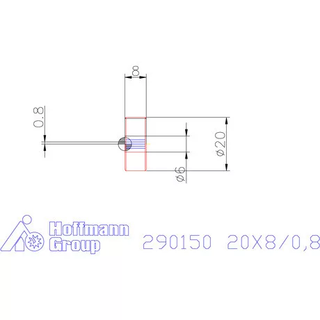 Zeus Recézőgörgő PM 20X8/0,8 mm