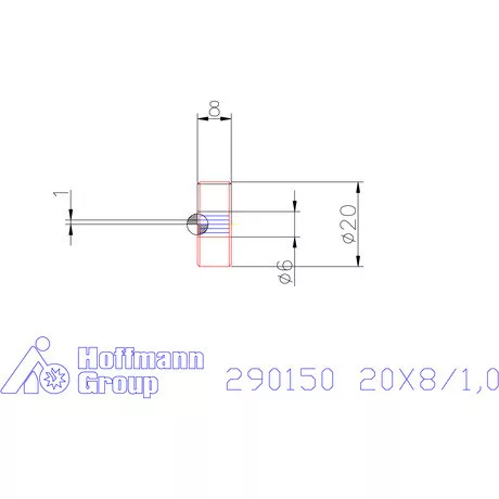 Zeus Recézőgörgő PM 20X8/1,0 mm