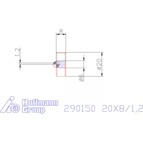 Zeus Recézőgörgő PM 20X8/1,2 mm