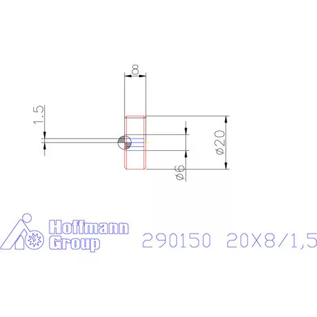 Zeus Recézőgörgő PM 20X8/1,5 mm