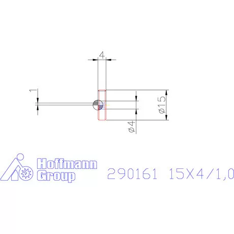 Zeus Recéző görgő PM 15X4/1,0 mm