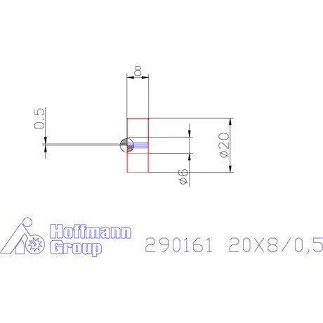 Zeus Recéző görgő PM 20X8/0,5 mm