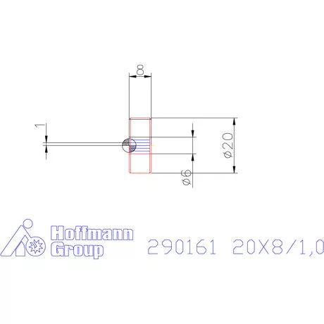 Zeus Recéző görgő PM 20X8/1,0 mm