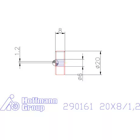 Zeus Recéző görgő PM 20X8/1,2 mm