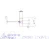 Zeus Recéző görgő PM 20X8/1,5 mm