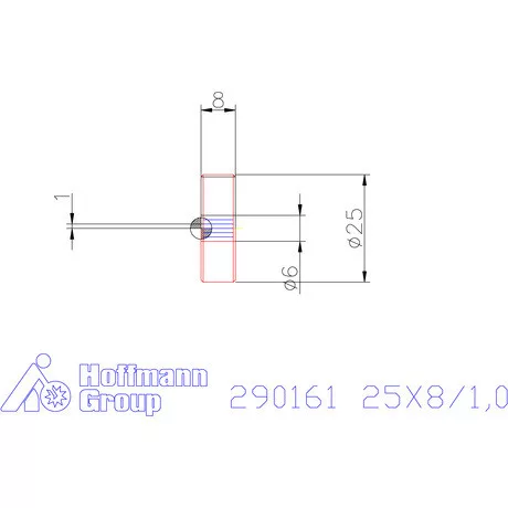 Zeus Recéző görgő PM 25X8/1,0 mm