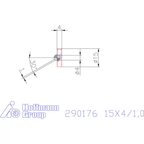Zeus Recéző görgő PM 15X4/1,0 mm