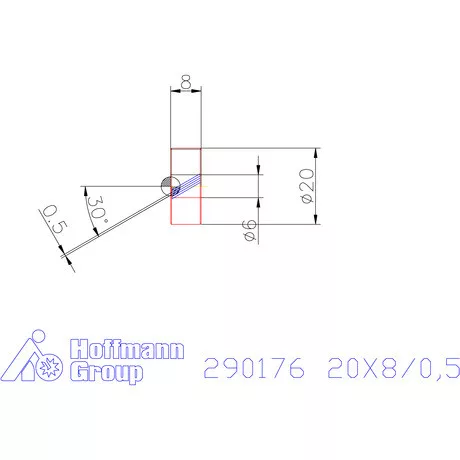 Zeus Recéző görgő PM 20X8/0,5 mm