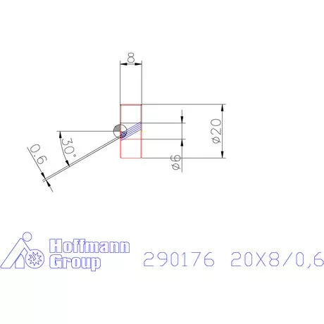 Zeus Recéző görgő PM 20X8/0,6 mm