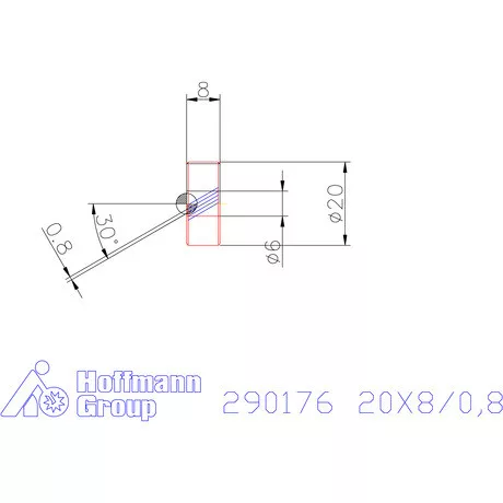 Zeus Recéző görgő PM 20X8/0,8 mm