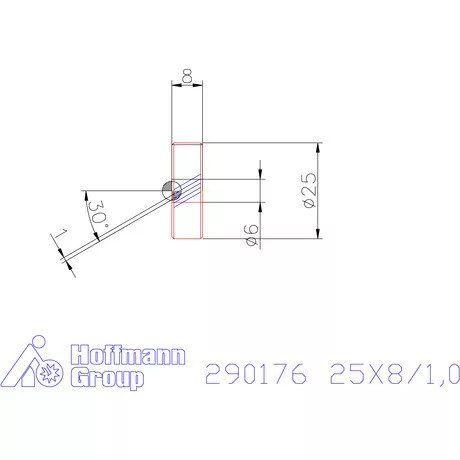 Zeus Recéző görgő PM 25X8/1,0 mm