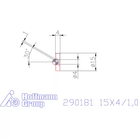 Zeus Recéző görgő PM 15X4/1,0 mm