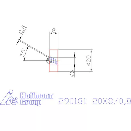 Zeus Recéző görgő PM 20X8/0,8 mm