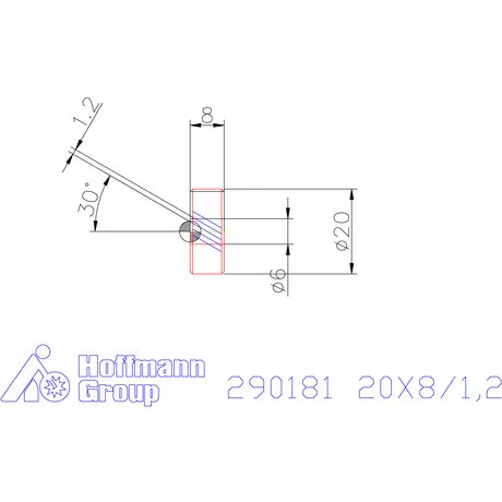 Zeus Recéző görgő PM 20X8/1,2 mm
