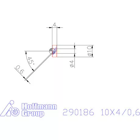 Zeus Recéző görgő PM 10X4/0,6 mm