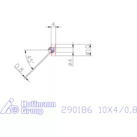 Zeus Recéző görgő PM 10X4/0,8 mm