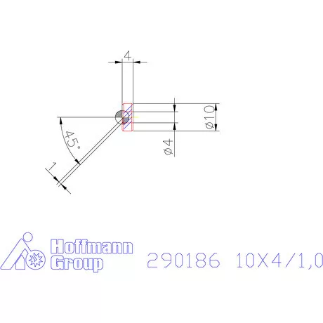 Zeus Recéző görgő PM 10X4/1,0 mm