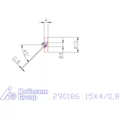 Zeus Recéző görgő PM 15X4/0,8 mm