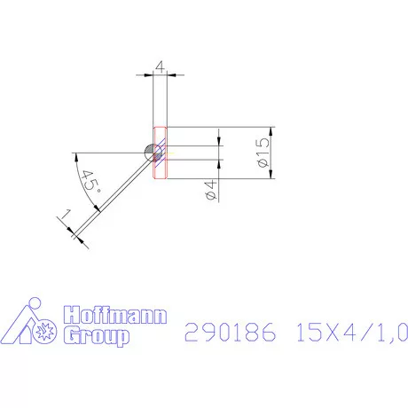 Zeus Recéző görgő PM 15X4/1,0 mm
