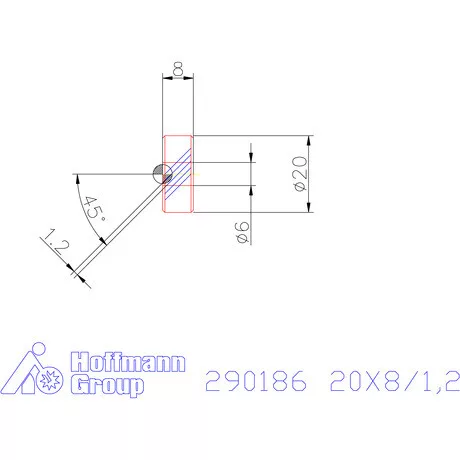 Zeus Recéző görgő PM 20X8/1,2 mm