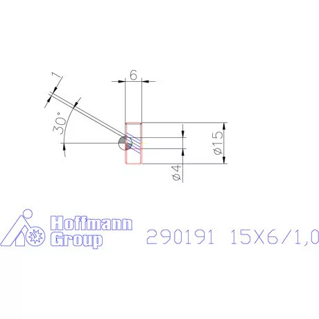 Zeus Recéző görgő PM 15X6/1,0 mm
