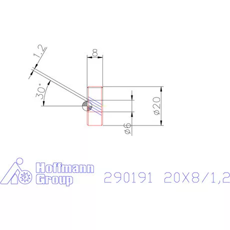 Zeus Recéző görgő PM 20X8/1,2 mm