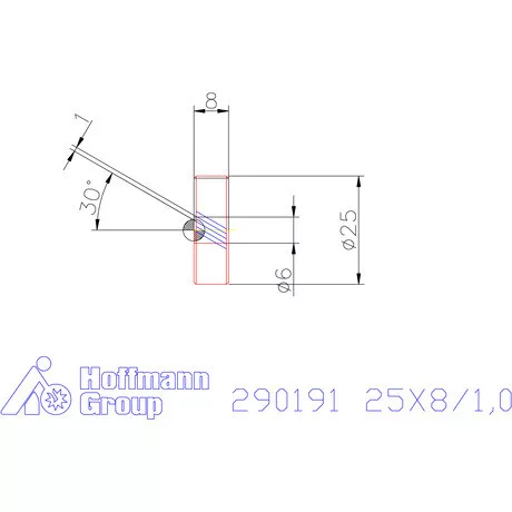 Zeus Recéző görgő PM 25X8/1,0 mm