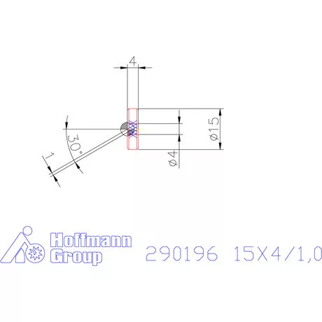 Zeus Recéző görgő PM 15X4/1,0 mm
