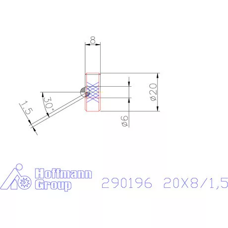 Zeus Recéző görgő PM 20X8/1,5 mm
