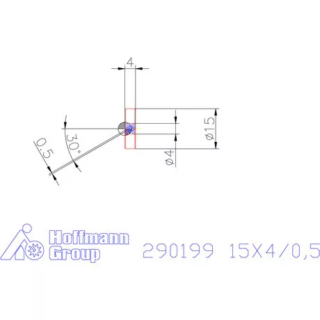 Zeus Recéző görgő PM 15X4/0,5 mm