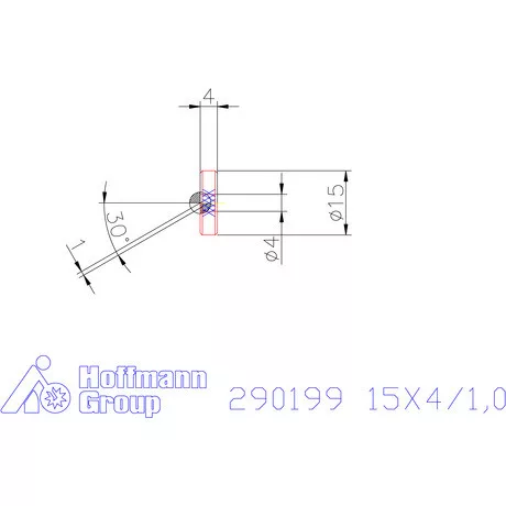 Zeus Recéző görgő PM 15X4/1,0 mm