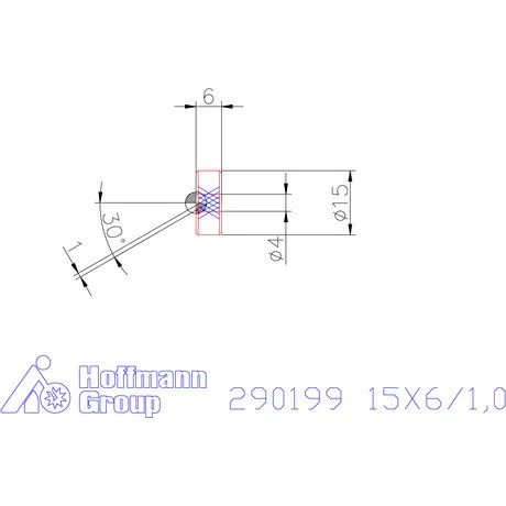 Zeus Recéző görgő PM 15X6/1,0 mm