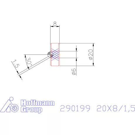 Zeus Recéző görgő PM 20X8/1,5 mm