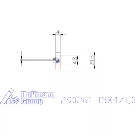 Zeus Recéző görgő PM 15X4/1,0 mm