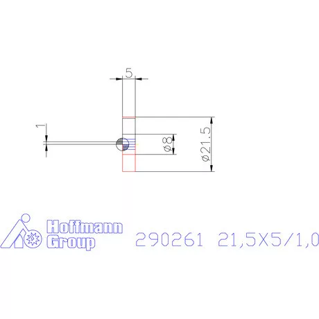 Zeus Recéző görgő PM 21,5X5/1,0 mm