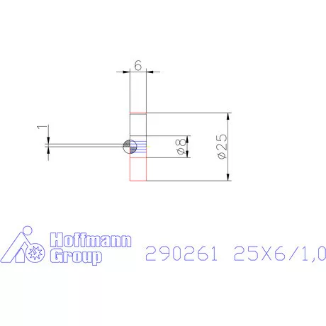 Zeus Recéző görgő PM 25X6/1,0 mm