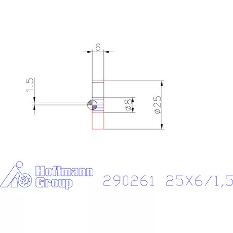 Zeus Recéző görgő PM 25X6/1,5 mm